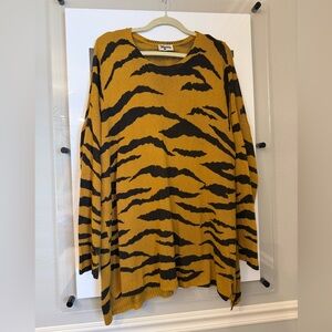 Show Me Your MuMu Mustard and Black Tiger Stripe Sweater